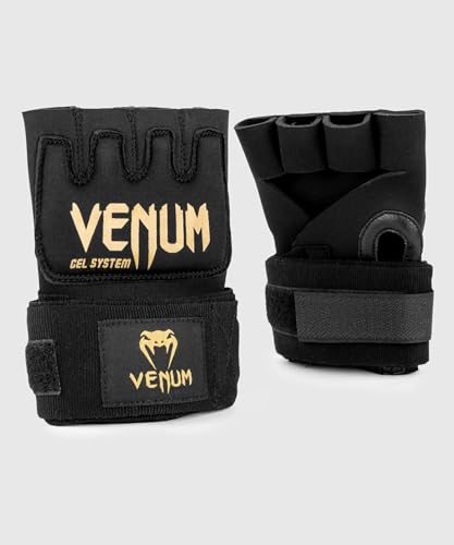Venum Art: Uni Kontact Gel-Handschuhe Bandagen, schwarz/Gold, L von Venum