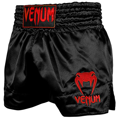 Venum Unisex Klassisk Thaibox Shorts, Schwarz / Rot, S EU von Venum