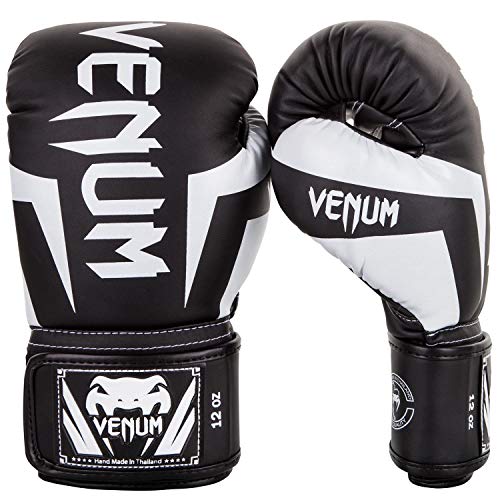 Venum Unisex Elite Boxing Gloves Boxhandschuhe, Schwarz/Weiß, 10 Oz EU von Venum