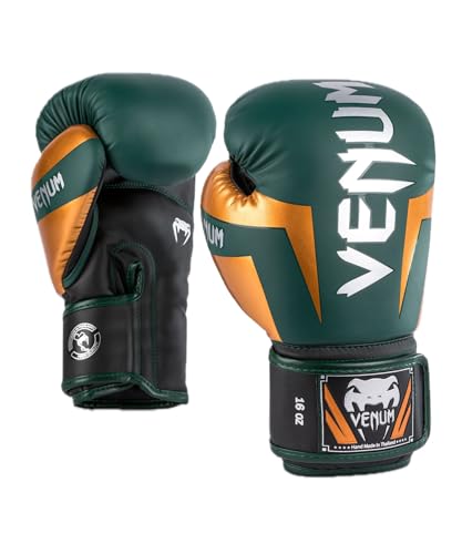 Venum Unisex-Adult Elite Boxhandschuhe, Grün/Bronze/Silber, 10 Oz von Venum
