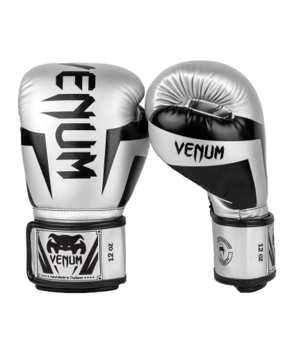 Venum Unisex-Adult Elite Boxhandschuhe, Silber/Schwarz, 10 Oz von Venum