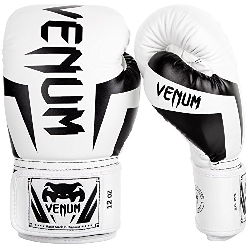 Venum Elite Boxing Gloves Boxhandschuhe, Weiß/Schwarz, 14 Oz von Venum