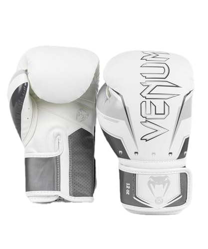 Venum Unisex-Adult Elite Boxhandschuhe, Grau/Weiß, 10 Oz von Venum
