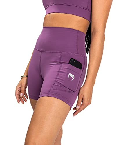 Venum Essential Women's Bike Shorts - Dunkle Orchidee/Gerbürstetes Silber - XL von Venum
