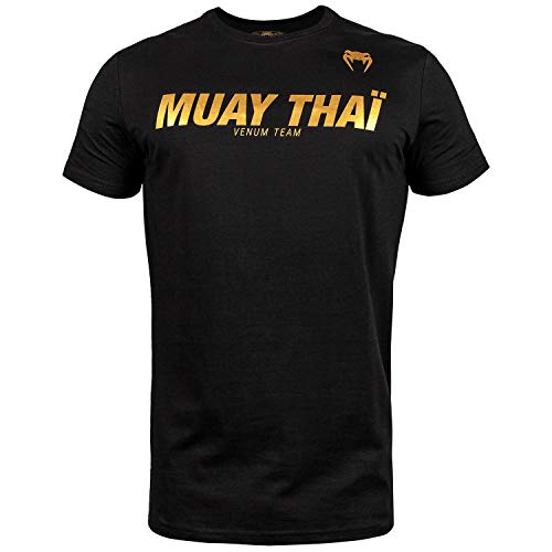 Venum Herren Muay Thai VT T-Shirts, Schwarz/Gold, L von Venum