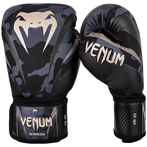Venum Unisex – Erwachsene Impact Boxhandschuhe, Dunkel Tarnen/Sand, 12 oz EU von Venum