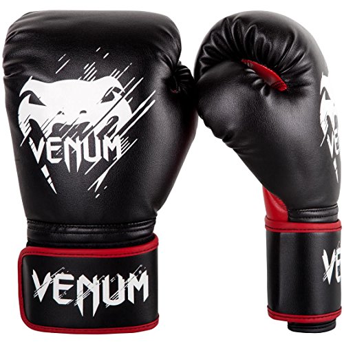 Venum Kinder Contender Boxhandschuhe, Schwarz/Rot, 4 oz von Venum