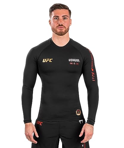 Venum UFC Adrenaline Herren Fight Week Performance Langarm Rashguard - Schwarz - XL von Venum