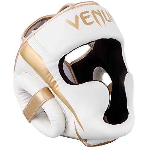 Venum Unisexe Elite Kopfschutz, Weiss/Gold, Unique von Venum