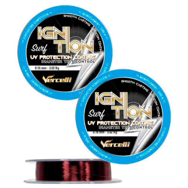 Vercelli Ignition Surf Monofilament 3000 M Schwarz 0.240 mm von Vercelli