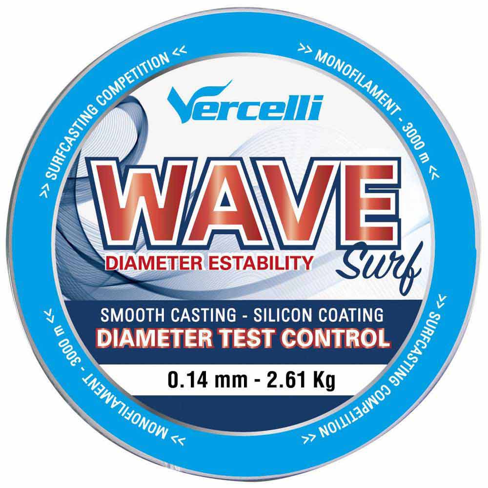 Vercelli Wave Surf Monofilament 3000 M Rot 0.140 mm von Vercelli