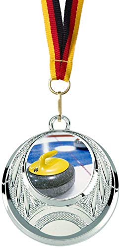 Verlag Reiner Kullack 10er-Set Medaillen »Curling«, mit 25 mm Sportfoto-Emblem (Folie, bunt) von Verlag Reiner Kullack