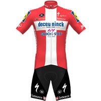 Set DECEUNINCK QUICK-STEP Dänischer Meister 2020 (Radtrikot + Radhose), für von Vermarc