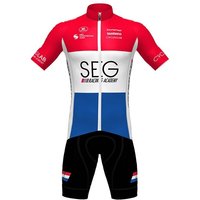 Set SEG RACING ACADEMY Niederländischer Meister 2020(Radtrikot + Radhose), für von Vermarc