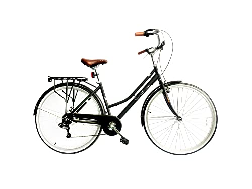 Versiliana Damen Fahrrad bw Stadtfahrrad, schwarz/weiß, Einheitsgröße von Versiliana