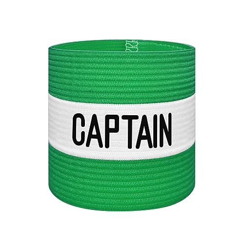 VerteLife Kapitänsband Spielführerbinde für Fußball und Rugby, Gummielastische Armbinde Kapitän Armbinde, Captains Armband für Kinder - Grün von VerteLife