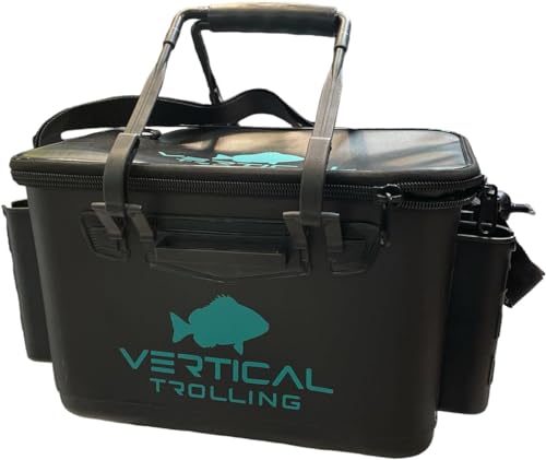 Vertical Trolling Wasserdichte Tasche für Lebend- und Köder, Schwarz , Large (42lt), strandtasche von Vertical Trolling