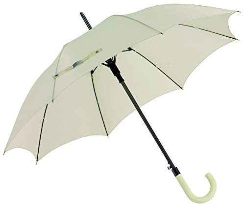 Automatik Stockschirm Regenschirm Beige Aluminiumstock Durchmesser 103 cm mit Hülle von Vertrieb durch Preiswert & Gut