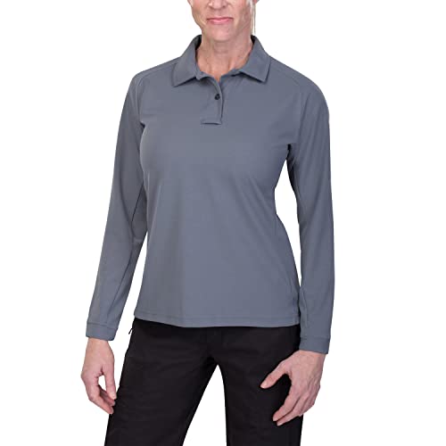 Vertx Poloshirt für Damen, mittelgroß, kalt, schwarz, langärmelig, Grau von Vertx