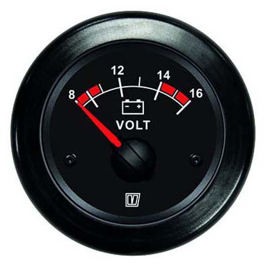 Vetus 10-16v Voltmeter Schwarz 52 mm von Vetus