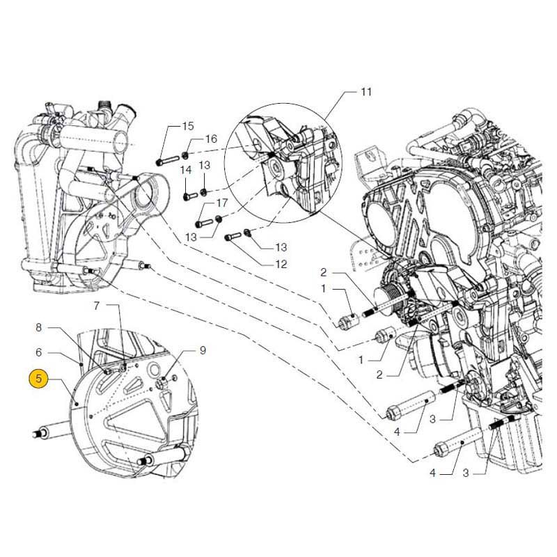 Vetus Belt Alternator Vf4145/180/200 Cover Silber von Vetus