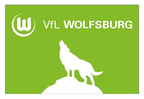 VfL Wolfsburg Hissfahne - Heulender Wolf - 120 x 180 cm Fahne Flagge von VfL Wolfsburg
