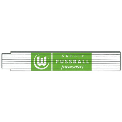 VfL Wolfsburg Zollstock - Arbeit Fussball Leidenschaft - Gliedermaßstab Schmiege - Plus Lesezeichen Wir lieben Fußball von VfL Wolfsburg