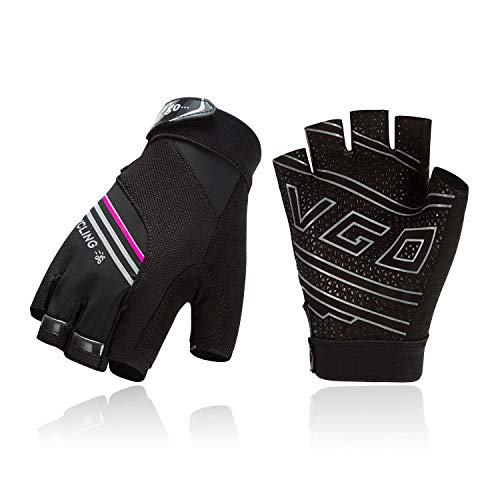 Vgo... 1Paar Microfiber Half Finger Junior-Handschuhe, Wandern, Fitnessstudio, Radfahren Handschuhe, hohe Geschicklichkeit, atmungsaktiv, Anti-Rutsch (MF2510-JN) von Vgo...