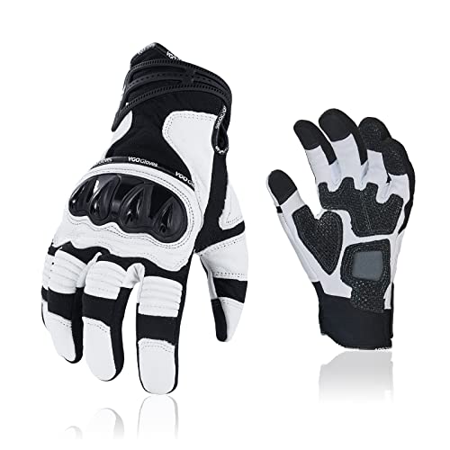 Vgo... 1Paar Motorradhandschuhe, Powersports Racing Handschuhe, Outdoor-Handschuhe, Anti-Schock, Knöchelschutz, Heavy-Duty, Full Finger Touchscreen (GA5179HL) von Vgo...