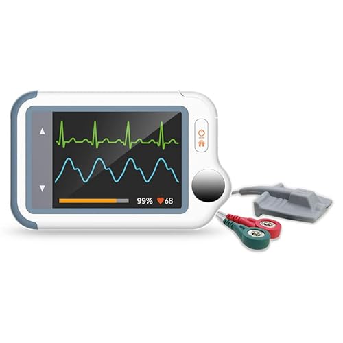 Wellue Checkme Lite Plus Herzmonitor, EKG Gerät mit Pulsoximeter, 20s EKG- und SpO2-Überwachung schnell und simultan, Tragbarer Bluetooth Säuglings-Pulsoximeter für Zuhause, App für iOS & Android von ViATOM
