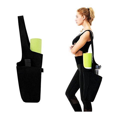 ONEGenug Vianber Yoga Matte Tasche, Faltbare Leinwand Yoga Übung Matte Tote Sling Carrier Schultertasche von ONEGenug