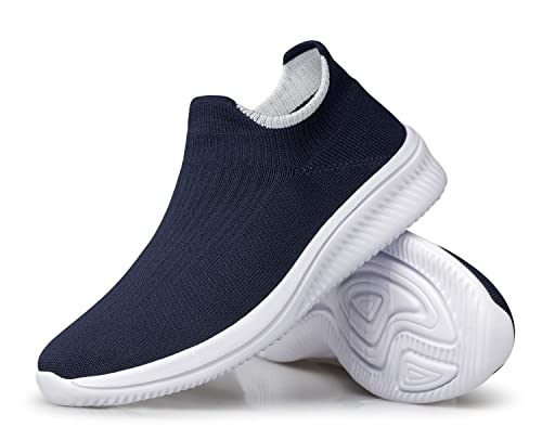 vibdiv Leichte Damenschuhe Slipper Wanderschuhe Flache Schuhe Atmungsaktiv Bequem zum Joggen Arbeiten Blau 39 von vibdiv