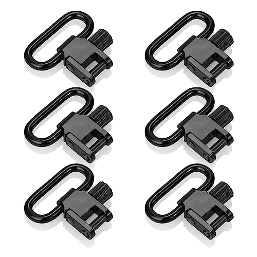 VicBre 6 Stück Schnellverschluss Riemenbügel Metal Sling Swivels für Gewehr Schrotflinte, 2,5 cm von VicBre