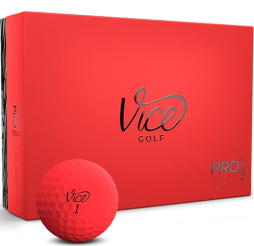 Vice Pro Soft Golfbälle, rot (EIN Dutzend) von Vice Golf
