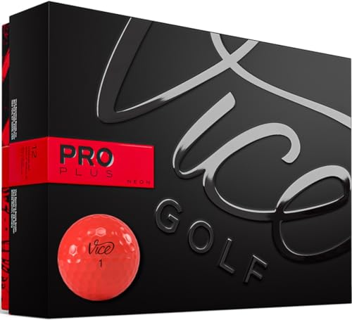 Vice Golf Pro Plus 2020 | 12 Golf Bälle | Eigenschaften: 4-Piece Cast Urethan, maximale Länge, reduzierter Driver Spin | Mehr Farben: Weiß, Neon Lime | Profil: Für fortgeschrittene Golfer von Vice