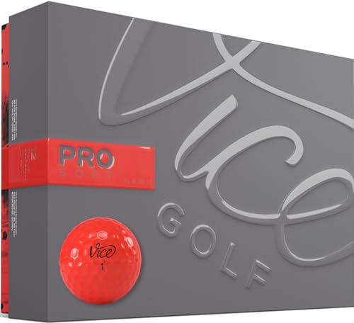 Vice Golf Pro Soft 2020 | 12 Golf Bälle | Eigenschaften: 3-Piece Cast Urethan, weiches Schlaggefühl, hohe Ballflugstabilität | Mehr Farben: Weiß/Neon Lime | Profil: Für anspruchsvolle Golfer von Vice