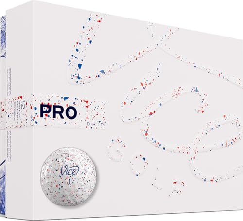 Vice Golf Pro Drip Red & Blue 2020 | Eigenschaften: DRIP Muster, Beeindruckende Farben, Premium Qualität | Profil: Für anspruchsvolle Golfer von Vice