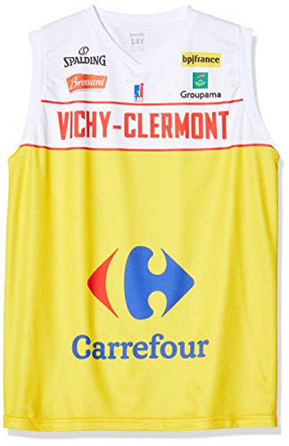 Vichy-Clermont Métropole Basket Unisex Kinder J.A Vichy-Clermont Maillot Officiel Domicile 2019-2020 Basketballtrikot, gelb, FR : XXS (Taille Fabricant : 12 ans) von Vichy-Clermont Métropole Basket
