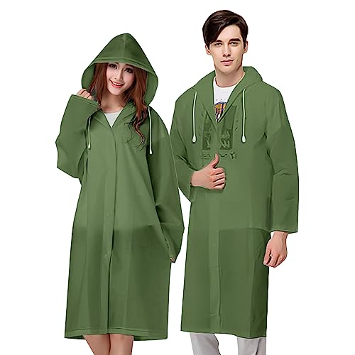 Vicloon Regenponcho, Regenponcho Einweg, 2/5 Stück Unisex Wiederverwendbar Transparent Regenmantel PEVA Tragbarer Wasserdicht Regencape Atmungsaktiv Regenjacke für Reisen, Wandern, Radfahren & Camping von Vicloon