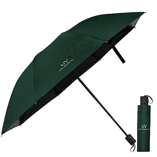 Vicloon Regenschirm, Regenschirm Sturmfest, 210T Teflon-Beschichtung, Sonnenschutz Regenschirm Im Freien UV Faltender Regenschirm, Leicht Kompakt (Deep Water Green) von Vicloon