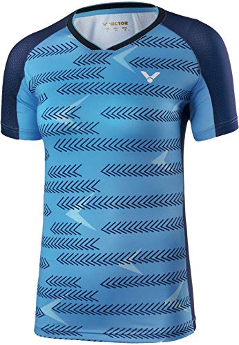 Victor Damen Shirt International Badmintonshirt, Blue, L von VICTOR