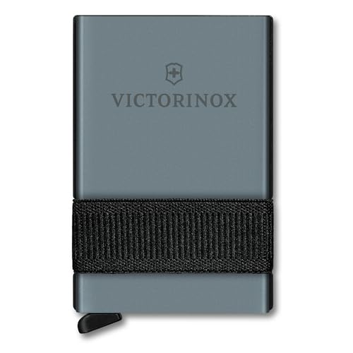 VICTORINOX Smart Card Wallet, 2 in 1 Portemonnaie mit Multitool, 10 Funktionen, Swiss Made, Kartenetui, inkl. Gelscheinband, Sharp Gray (Grau) von Victorinox