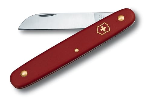 Victorinox Blumenmesser, Garten, Schweizer Taschenmesser, Gärtner und Floristen, Klinge, gerade, rot von Victorinox