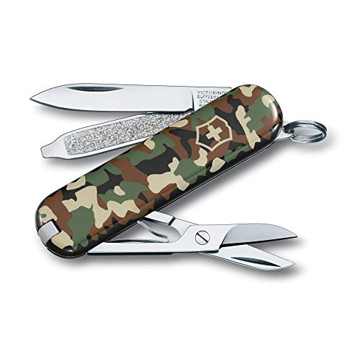 Victorinox Swiss Army Knife, Schweizer Taschenmesser, Classic SD, Multitool, 7 Funktionen, Klinge, klein, Nagelfeile, Schraubendreher 2.5 mm von Victorinox