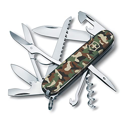 Victorinox Schweizer Taschenmesser Huntsman, Multitool, Swiss Army Knife, 15 Funktionen, Klinge, Korkenzieher, Dosenöffner von Victorinox