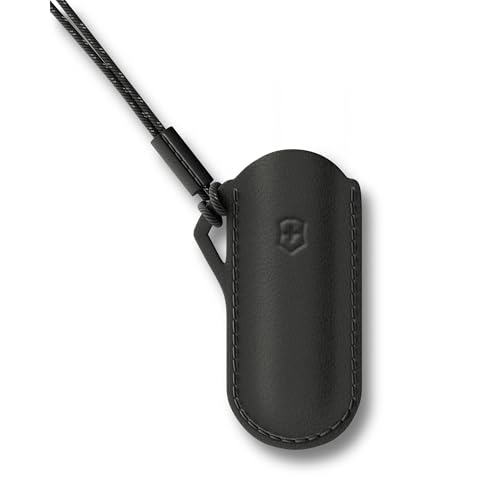 Victorinox Leder-Etui für Schweizer Taschenmesser klein, Hülle für Classic SD Inkl. Trageschlaufe, Schwarz von Victorinox