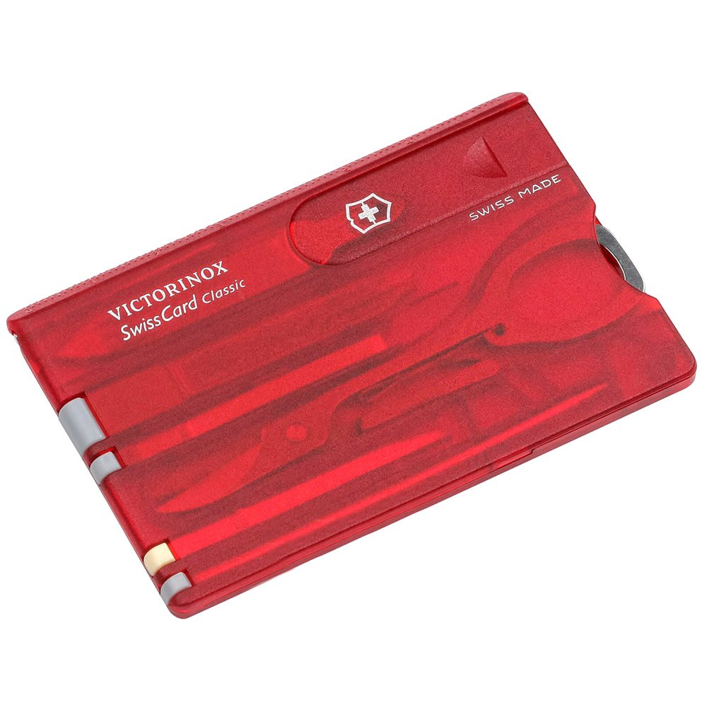 Victorinox Swisscard Transparent Multitool Rot von Victorinox