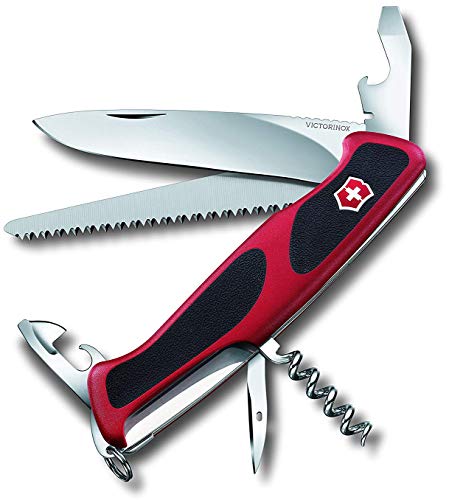 Victorinox Schweizer Taschenmesser, Ranger 55, Swiss Army Knife, Multitool, 12 Funktionen, Klinge, Dosenöffner, Einhand-Feststellklinge von Victorinox