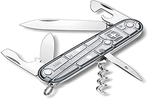 Victorinox Spartan Taschenmesser, 12 Funktionen, Klinge, Korkenzieher, Dosenöffner, silber transparent Victorinox Spartan Taschenmesser, 12 Funktionen, Klinge, Korkenzieher, Dosenöffner, silber transparent von Victorinox