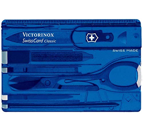 Victorinox, Multitool Karte, Swiss Card Classic, Taschenmesser, in Kreditkartenformat, 10 Funktionen, Spitzklinge, gerade, Schere von Victorinox